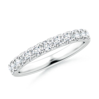 2.5mm GVS2 Classic Split Prong Diamond Half Eternity Wedding Ring in White Gold