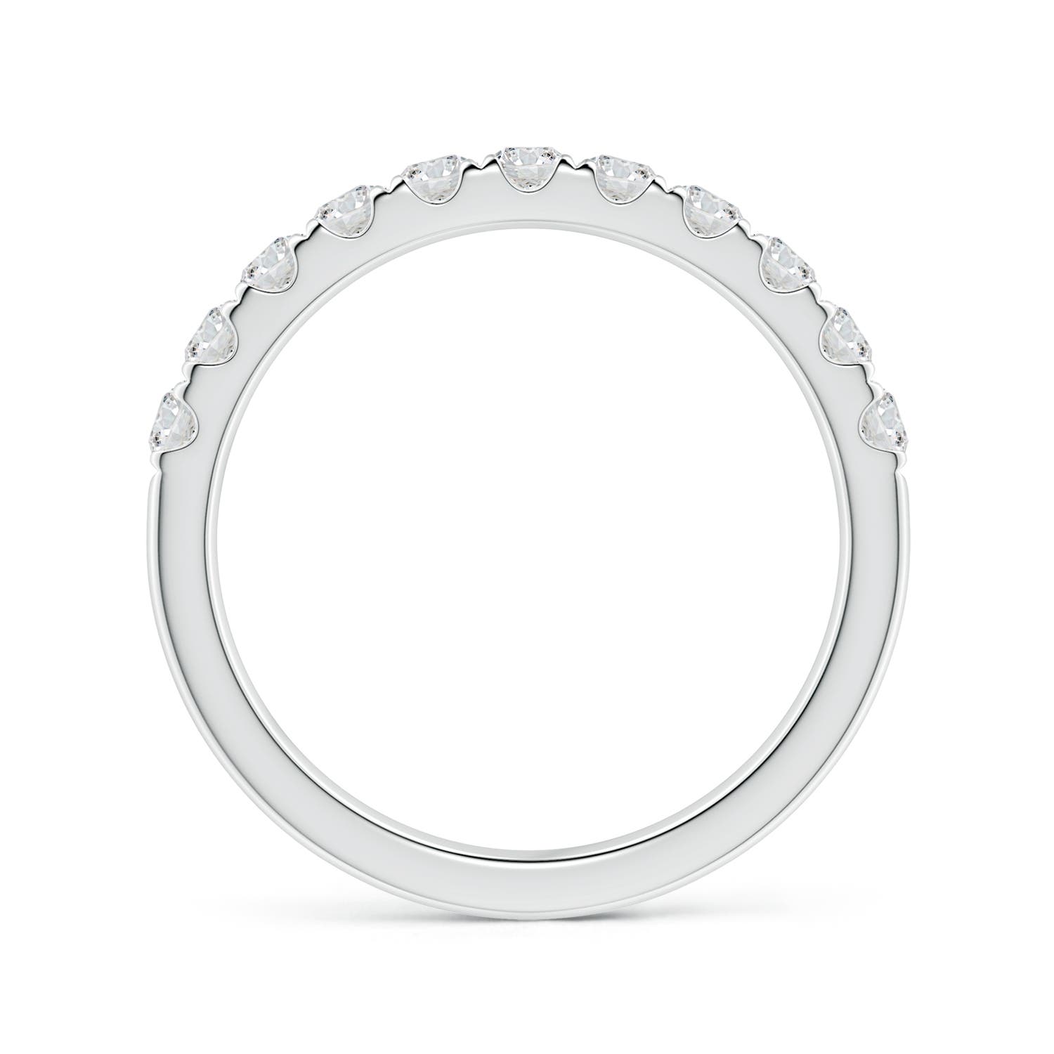 2.5mm HSI2 Classic Split Prong Diamond Half Eternity Wedding Ring in 18K White Gold