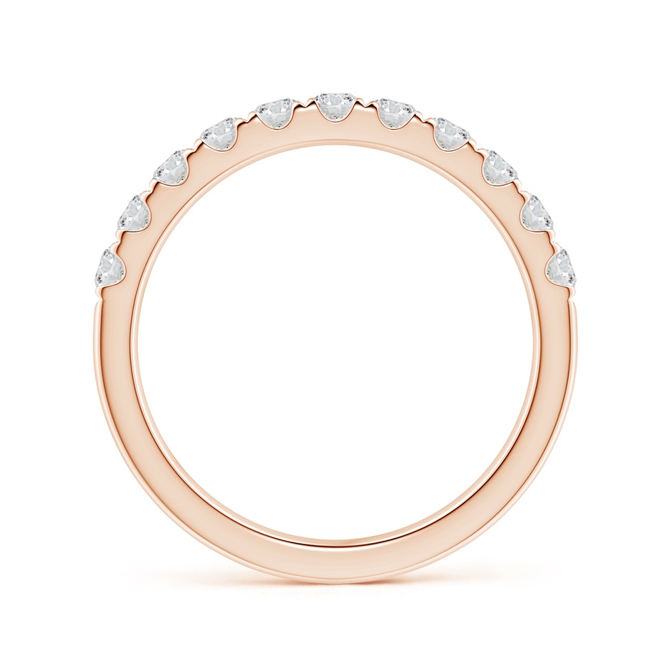 2.5mm HSI2 Classic Split Prong Diamond Half Eternity Wedding Ring in Rose Gold side 199
