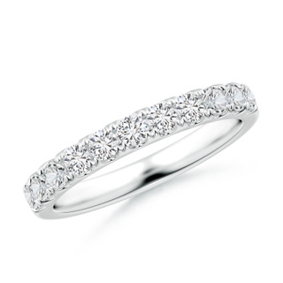 2.5mm HSI2 Classic Split Prong Diamond Half Eternity Wedding Ring in White Gold