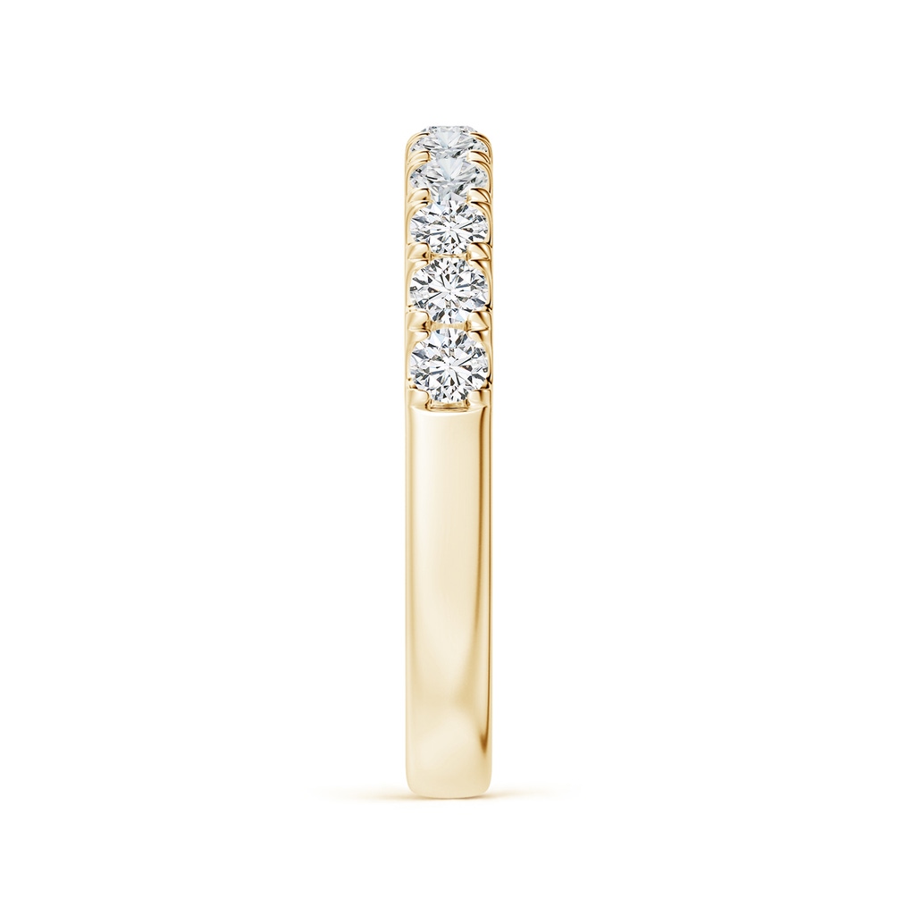 2.5mm HSI2 Classic Split Prong Diamond Half Eternity Wedding Ring in Yellow Gold Side 299