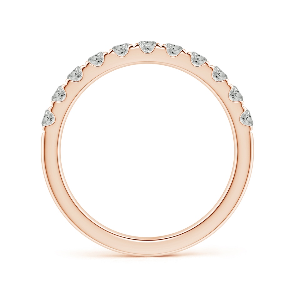 2.5mm KI3 Classic Split Prong Diamond Half Eternity Wedding Ring in Rose Gold side 199