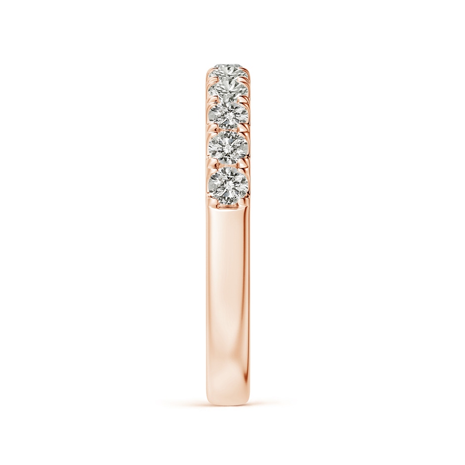 2.5mm KI3 Classic Split Prong Diamond Half Eternity Wedding Ring in Rose Gold side 299