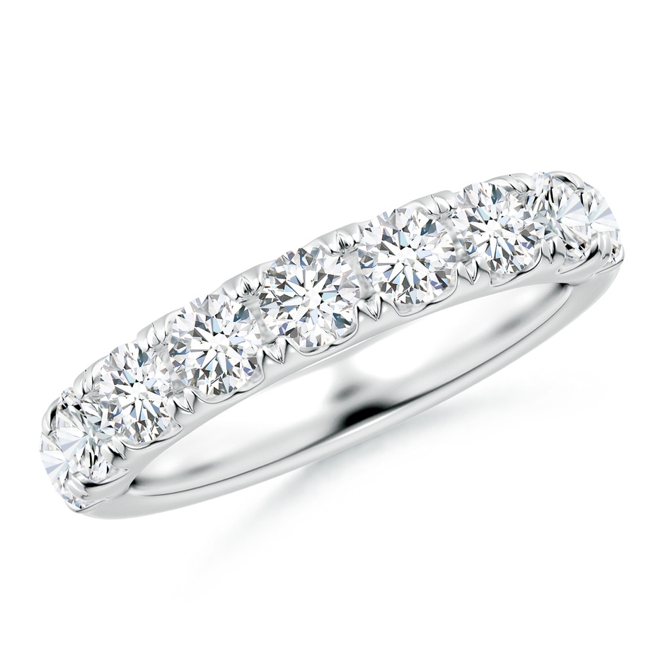3.5mm GVS2 Classic Split Prong Diamond Half Eternity Wedding Ring in P950 Platinum 