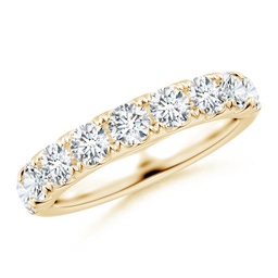Non Eternity Yellow Gold Diamond Rings