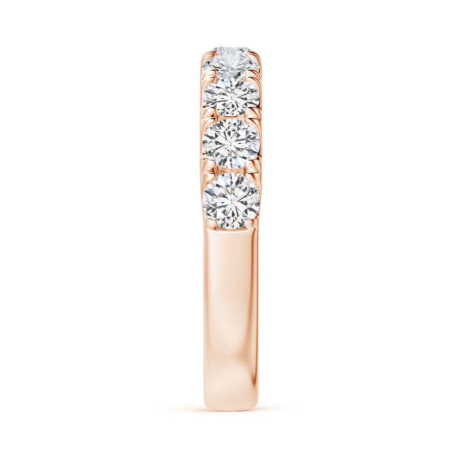 3.5mm HSI2 Classic Split Prong Diamond Half Eternity Wedding Ring in 18K Rose Gold side 299