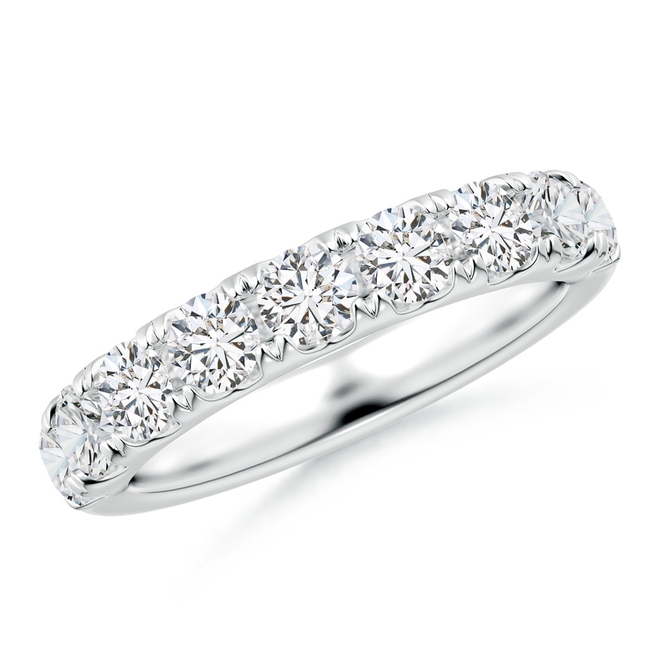 3.5mm HSI2 Classic Split Prong Diamond Half Eternity Wedding Ring in P950 Platinum 