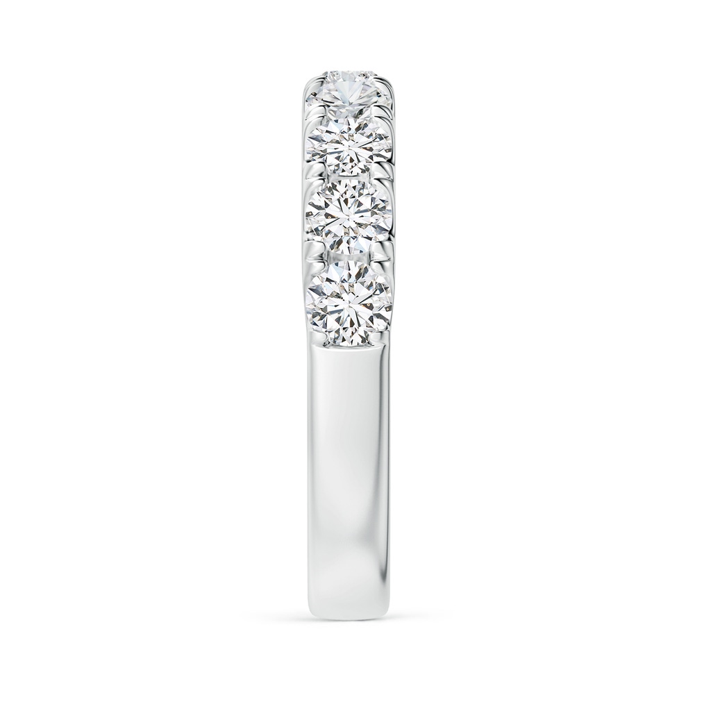 3.5mm HSI2 Classic Split Prong Diamond Half Eternity Wedding Ring in P950 Platinum Side 299