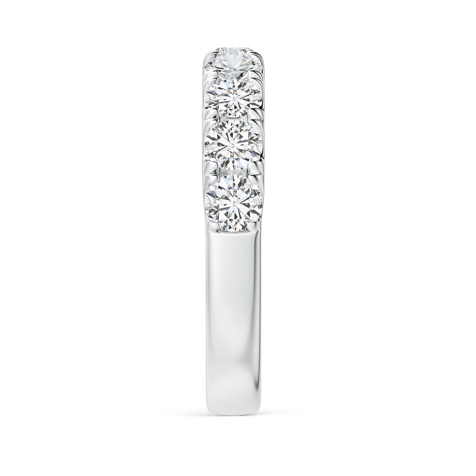 3.5mm HSI2 Classic Split Prong Diamond Half Eternity Wedding Ring in P950 Platinum side 299