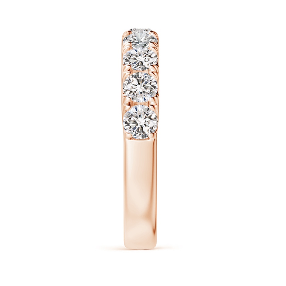 3.5mm IJI1I2 Classic Split Prong Diamond Half Eternity Wedding Ring in Rose Gold side 299