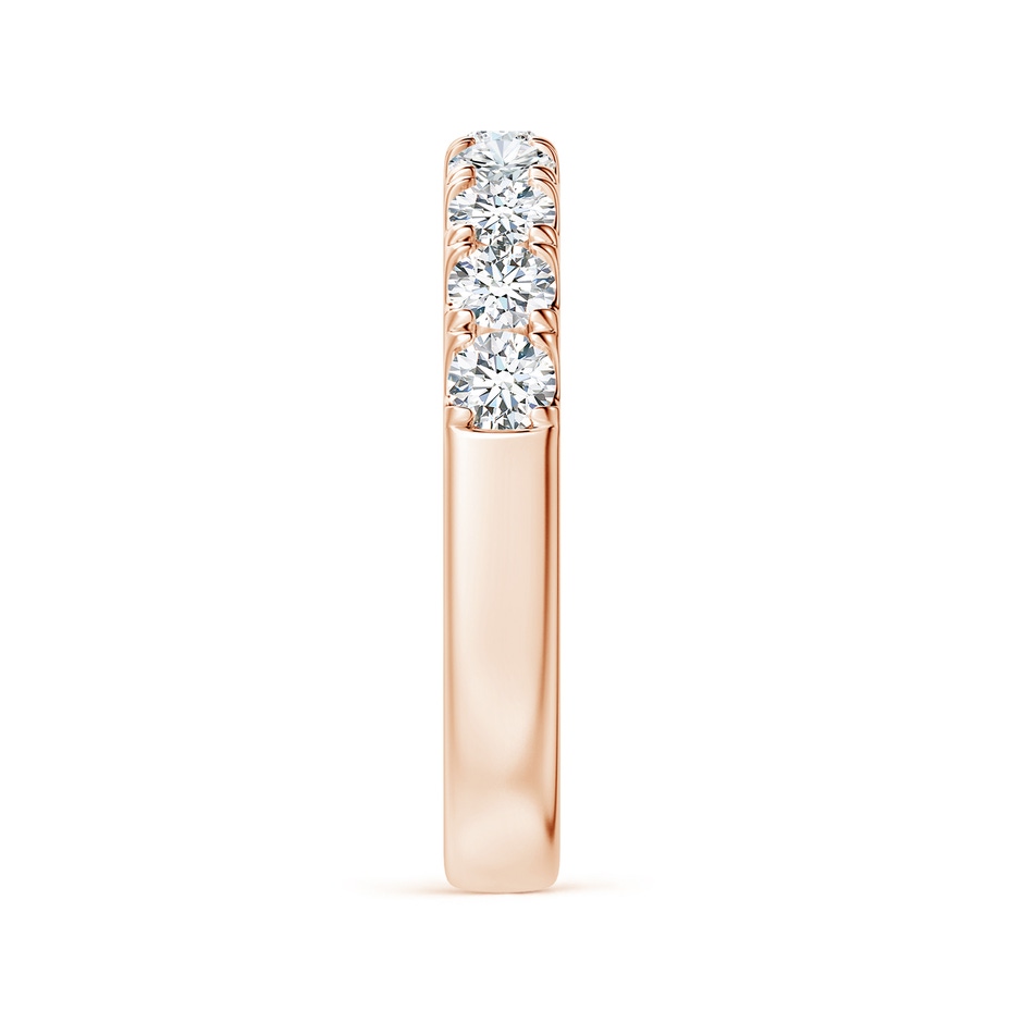 3mm GVS2 Classic Split Prong Diamond Half Eternity Wedding Ring in Rose Gold side 299
