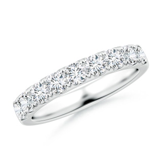 3mm GVS2 Classic Split Prong Diamond Half Eternity Wedding Ring in White Gold