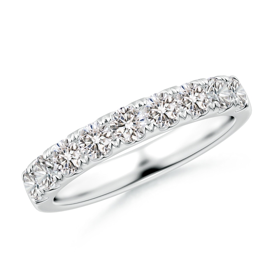 3mm IJI1I2 Classic Split Prong Diamond Half Eternity Wedding Ring in White Gold 