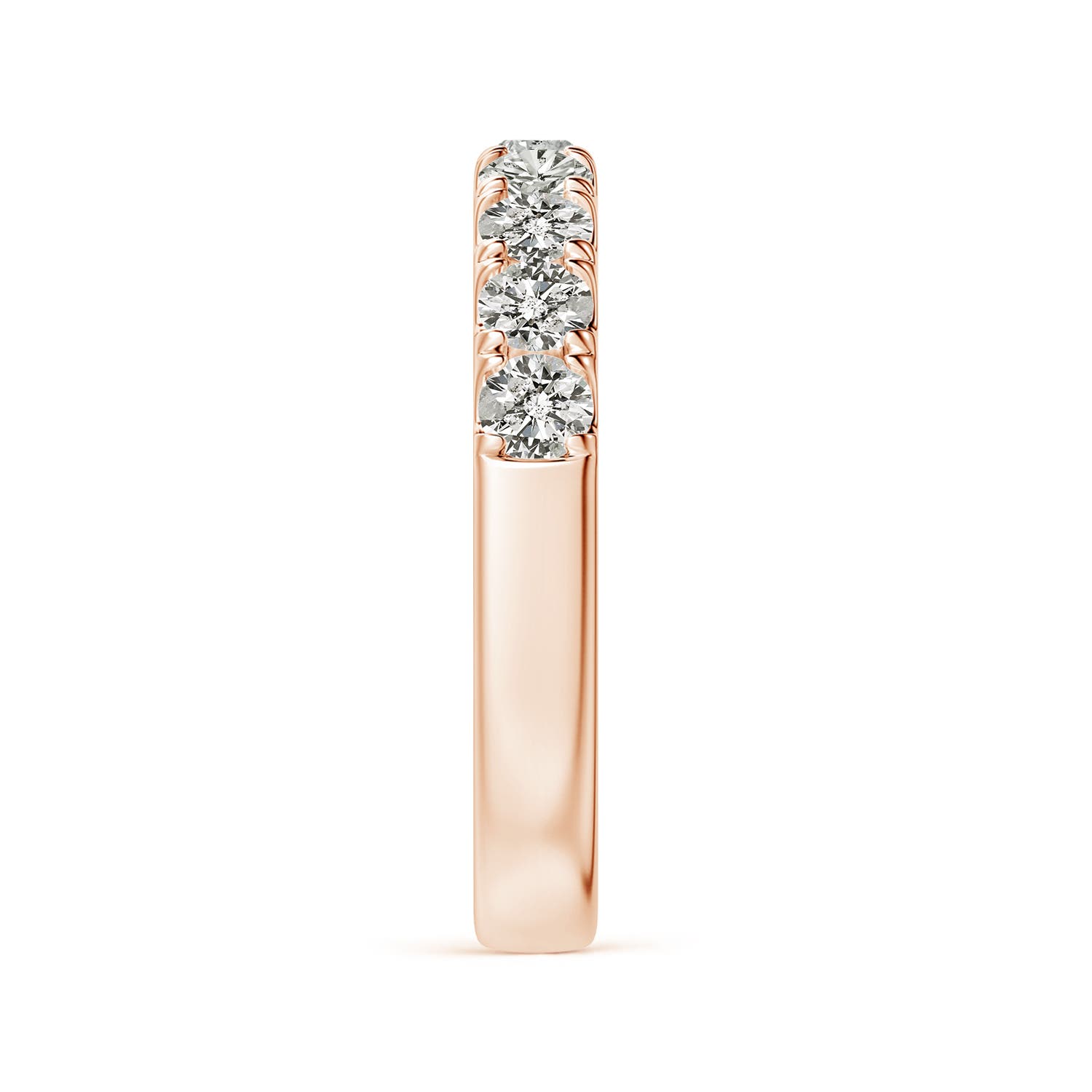 Angara Natural Diamond Half Eternity Wedding Ring in 14K Solid Gold (3MM) - Picture 26 of 34
