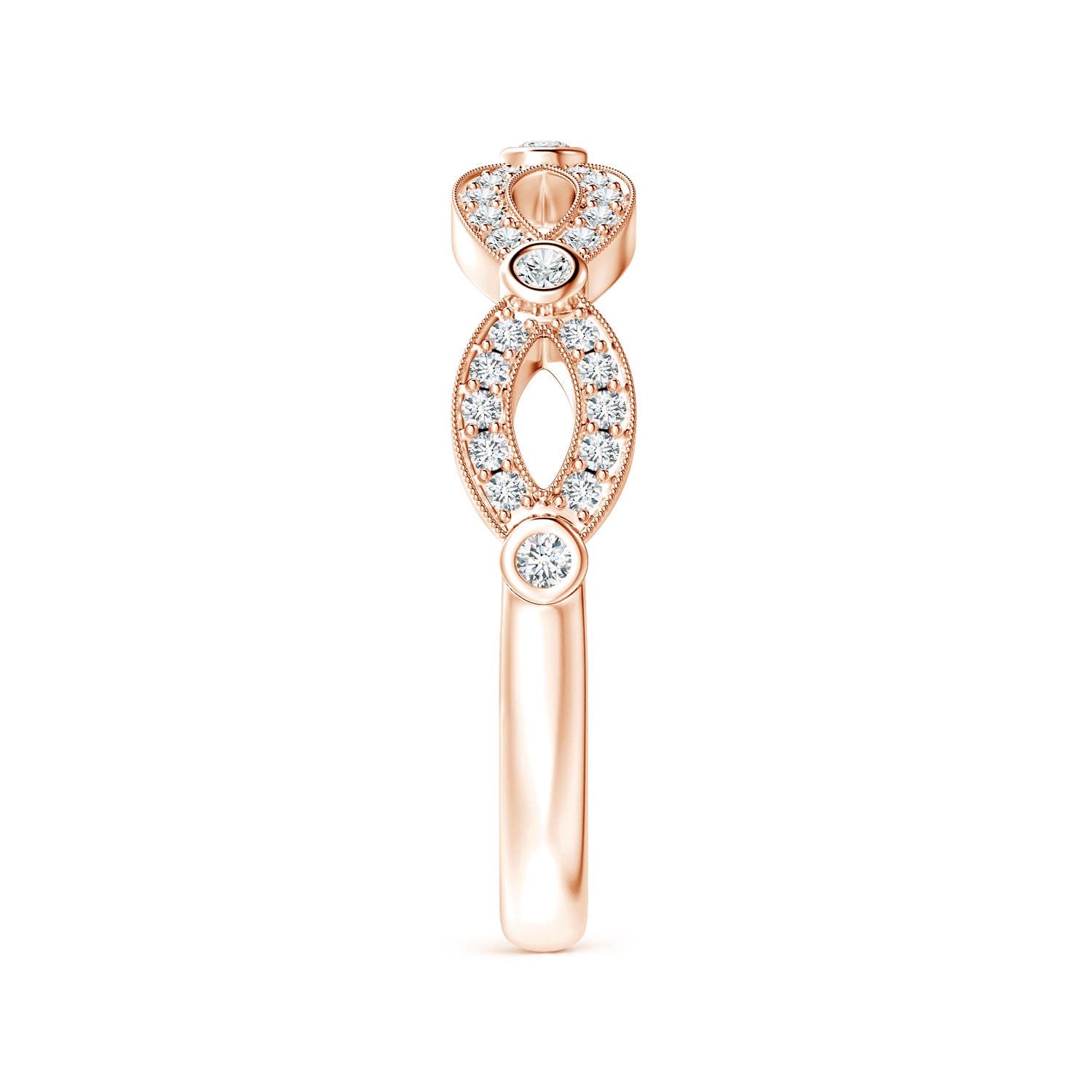 G, VS2 / 0.25 CT / 14 KT Rose Gold