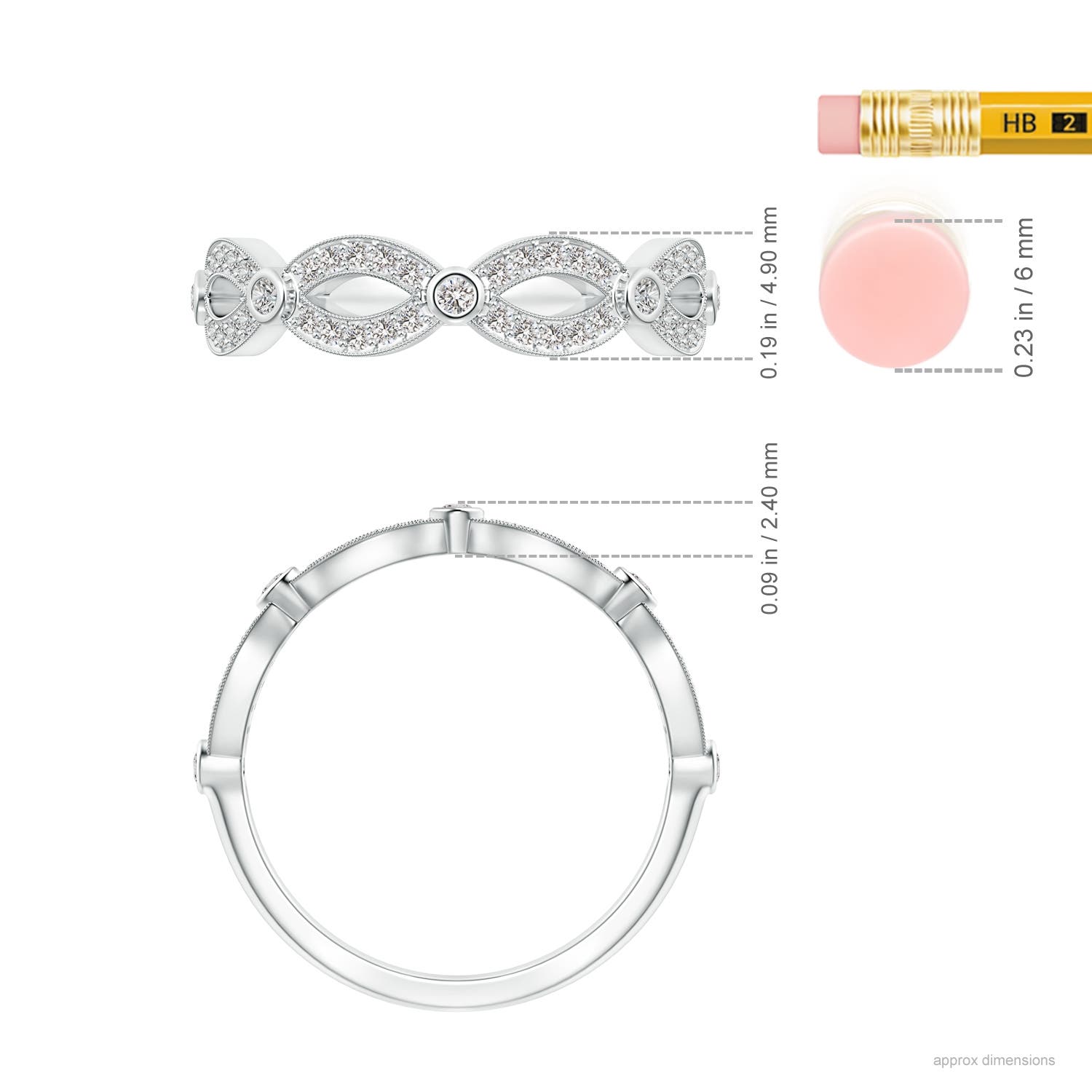 I-J, I1-I2 / 0.25 CT / 14 KT White Gold