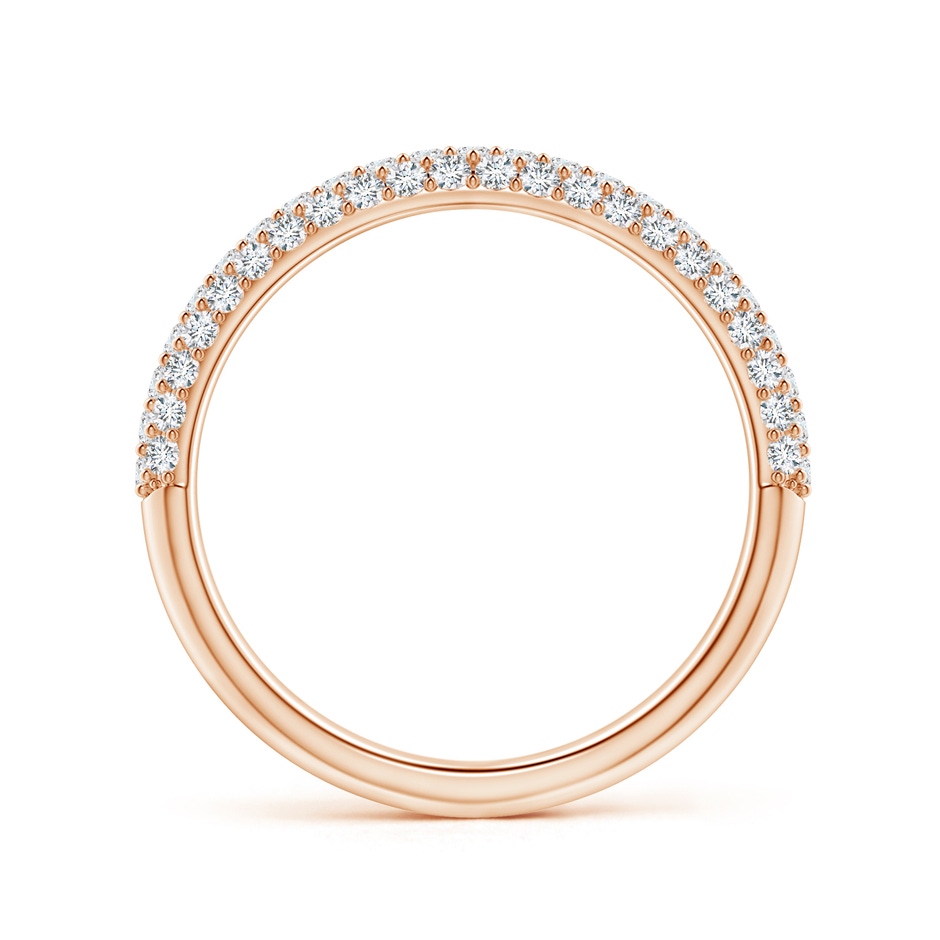 1.2mm GVS2 Triple Row Diamond Wedding Band for Women in Rose Gold side-1
