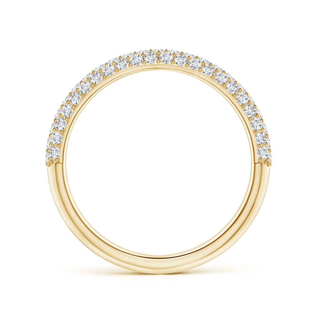 1.2mm GVS2 Triple Row Diamond Wedding Band for Women in Yellow Gold - side_1