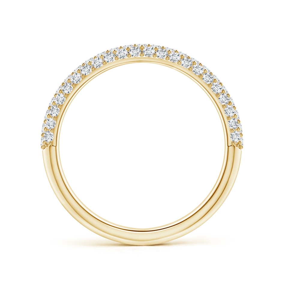 1.2mm GVS2 Triple Row Diamond Wedding Band for Women in Yellow Gold side-1