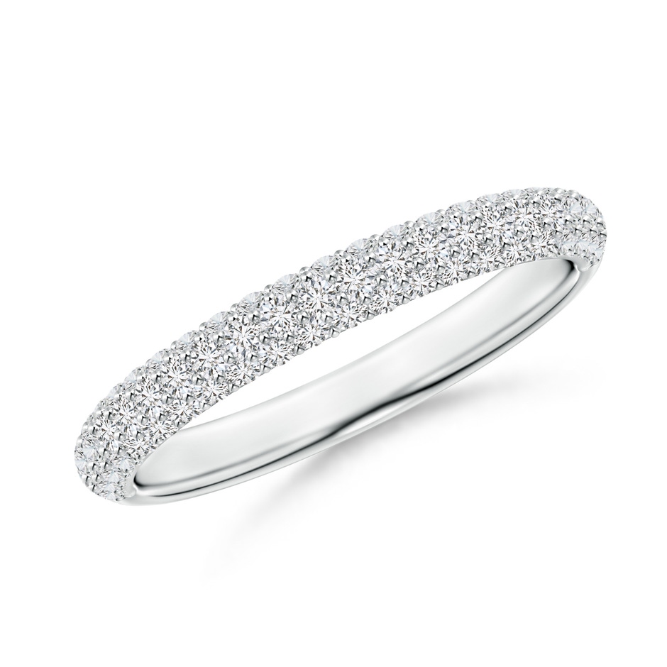 1.2mm HSI2 Triple Row Diamond Wedding Band for Women in P950 Platinum 
