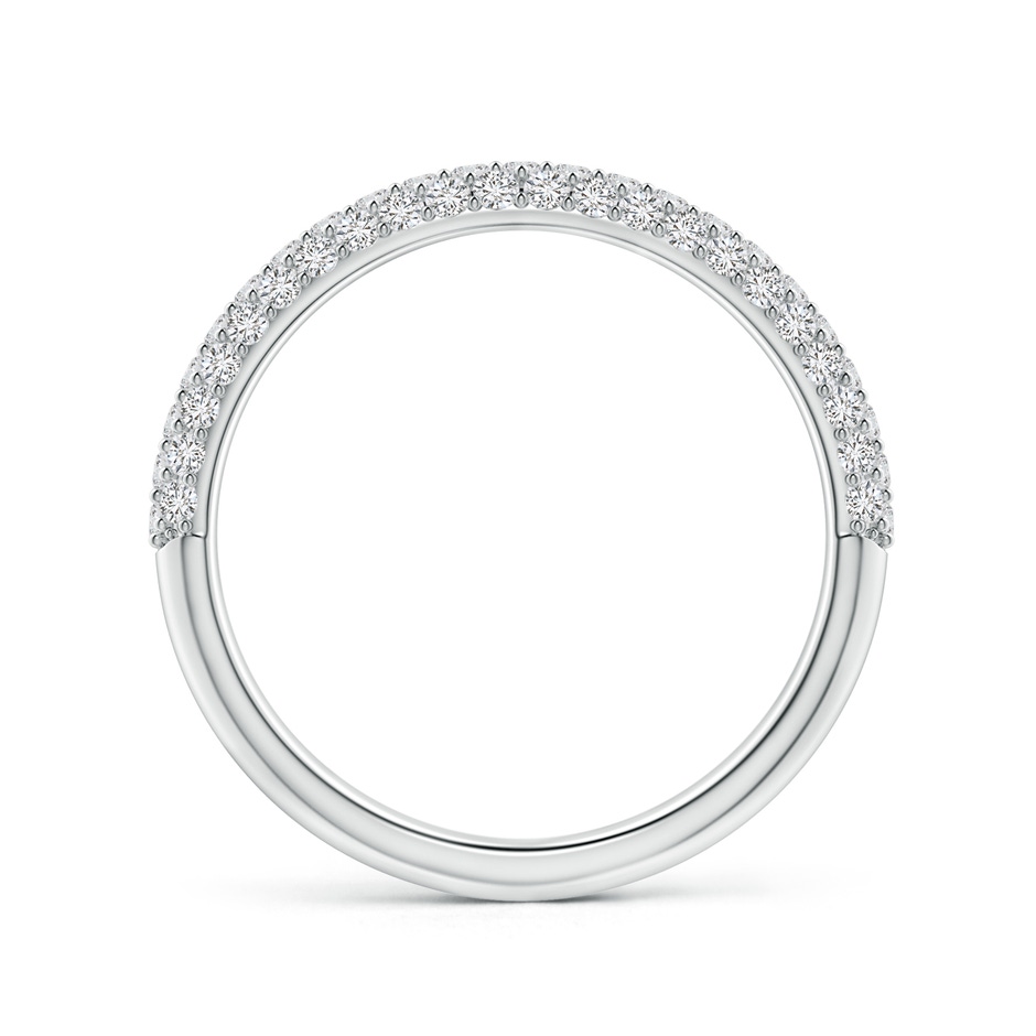 1.2mm HSI2 Triple Row Diamond Wedding Band for Women in P950 Platinum side-1