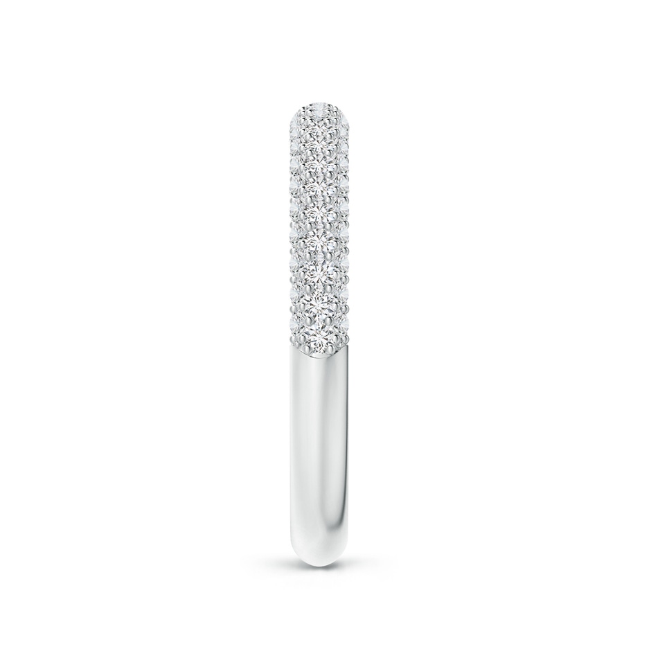 1.2mm HSI2 Triple Row Diamond Wedding Band for Women in P950 Platinum side-2