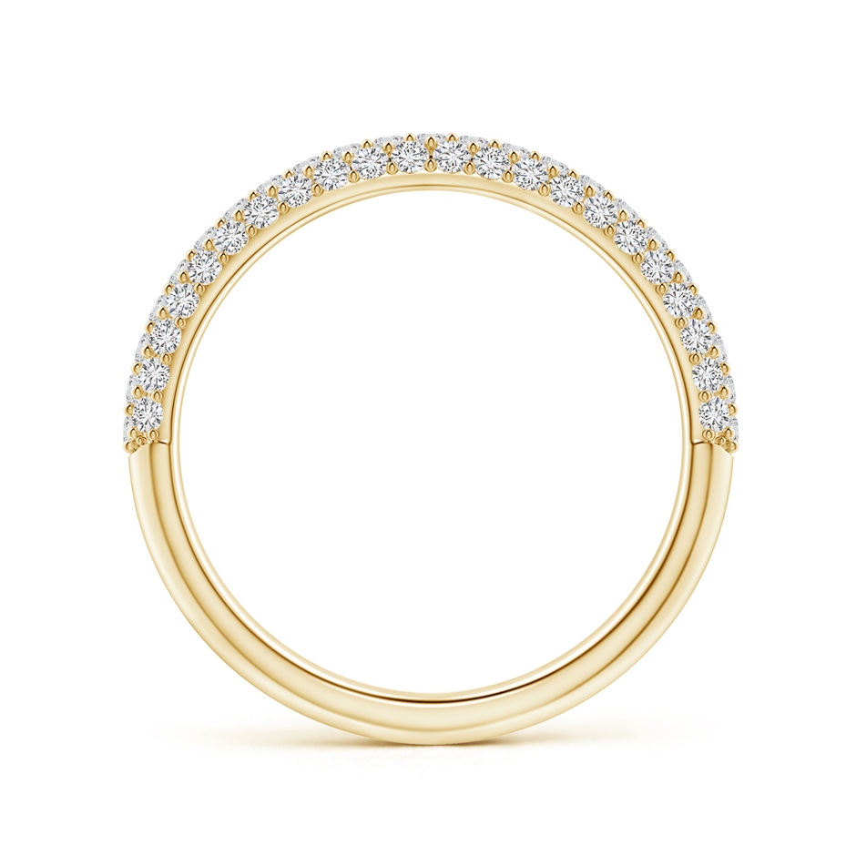 1.2mm HSI2 Triple Row Diamond Wedding Band for Women in Yellow Gold side-1