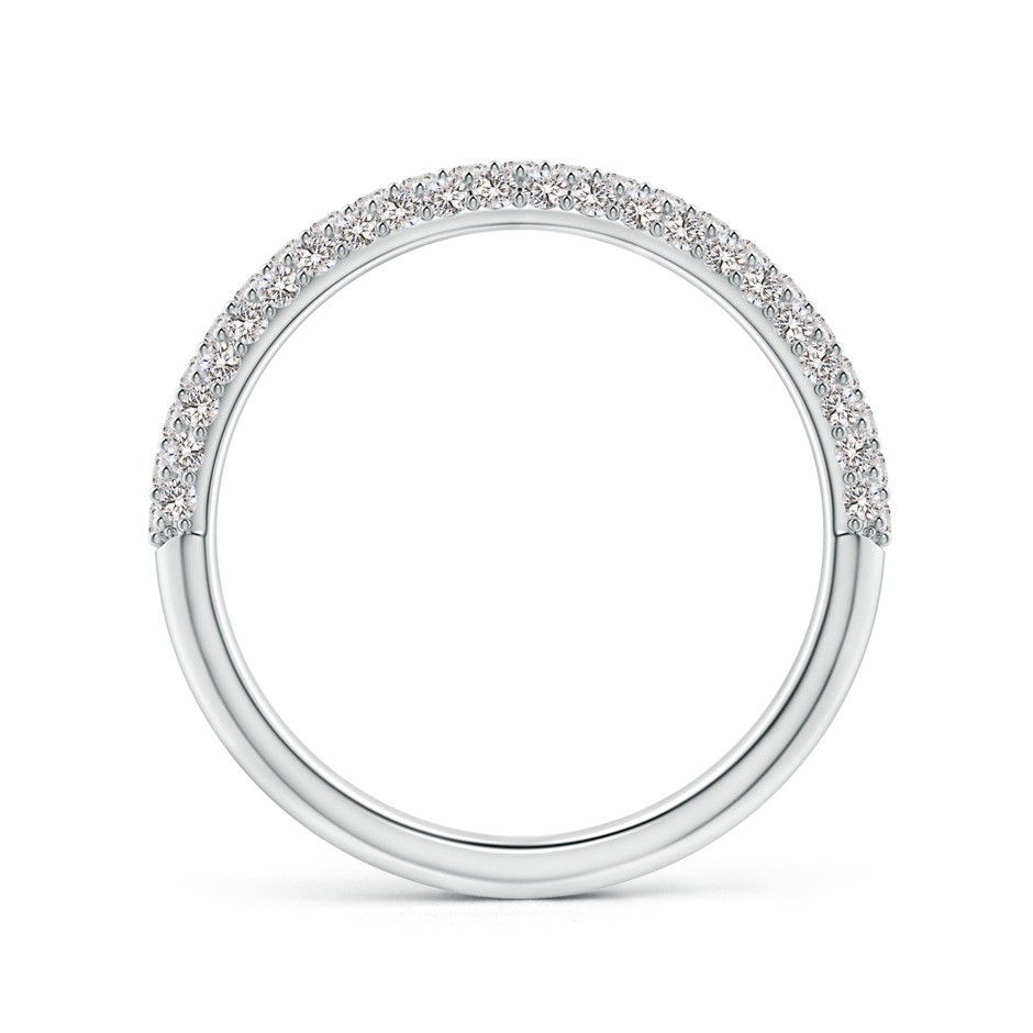 1.2mm IJI1I2 Triple Row Diamond Wedding Band for Women in 10K White Gold side-1