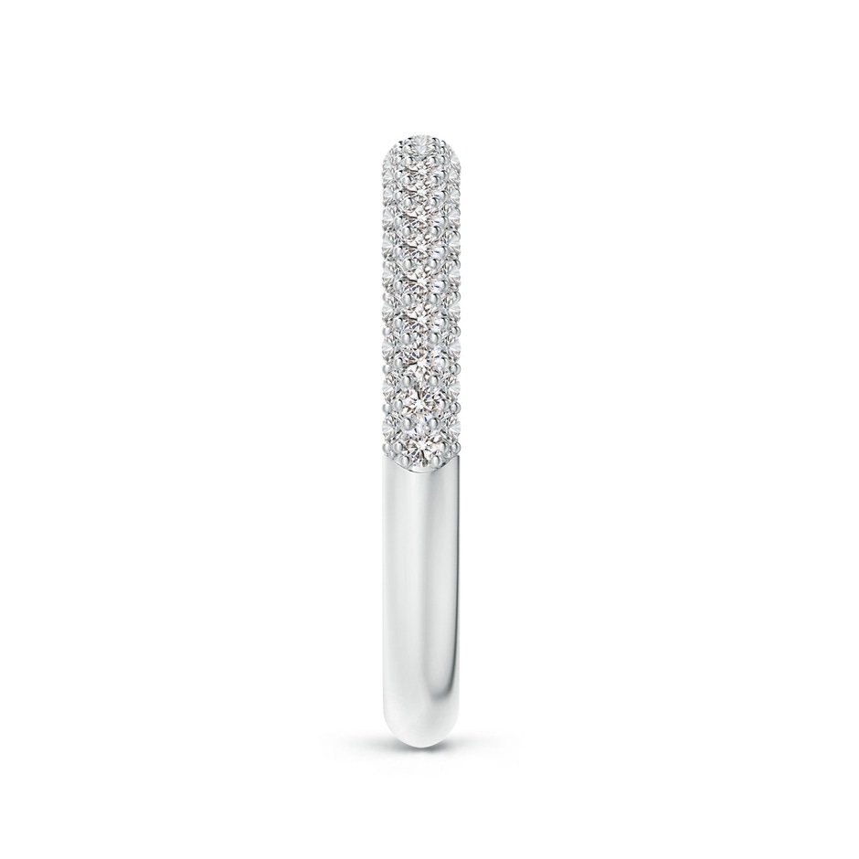 1.2mm IJI1I2 Triple Row Diamond Wedding Band for Women in White Gold side-2