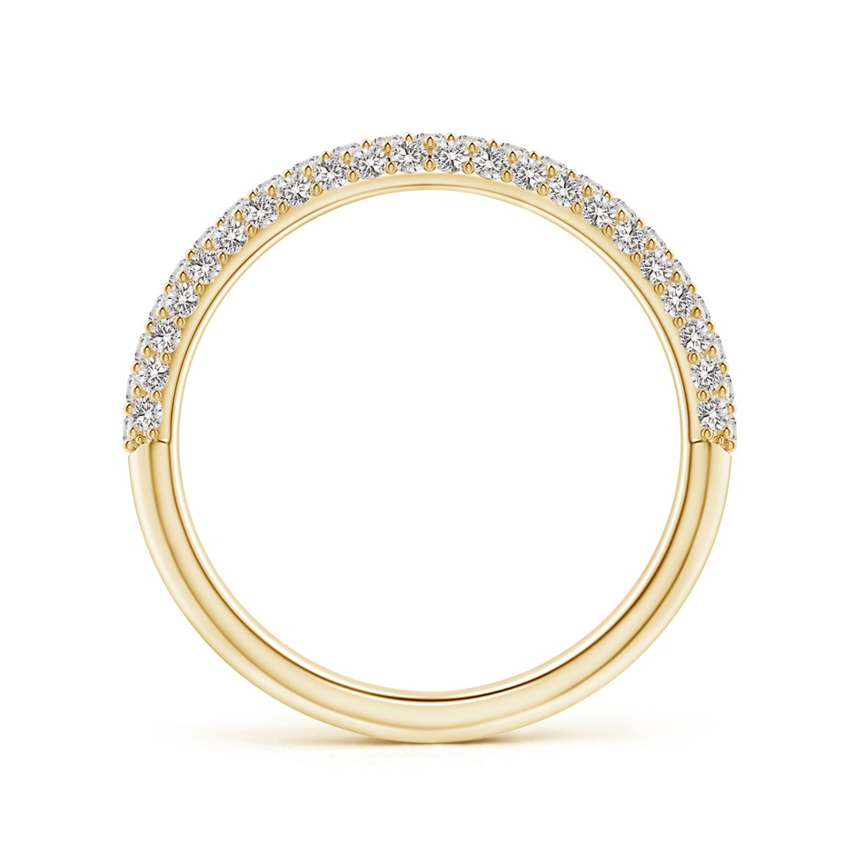 1.2mm IJI1I2 Triple Row Diamond Wedding Band for Women in Yellow Gold side-1