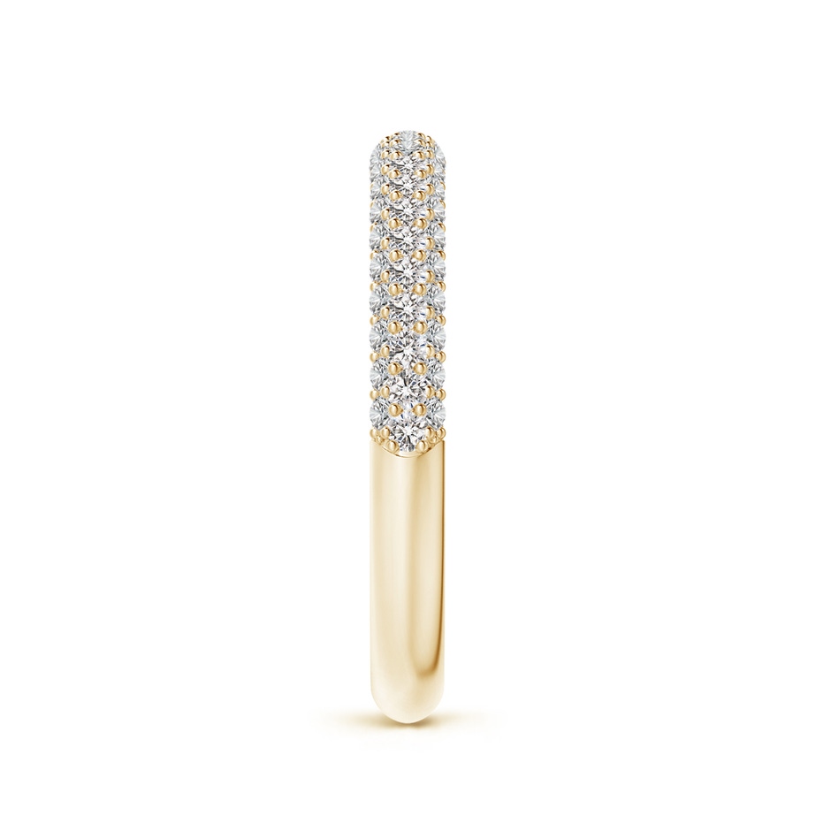 1.2mm IJI1I2 Triple Row Diamond Wedding Band for Women in Yellow Gold side-2