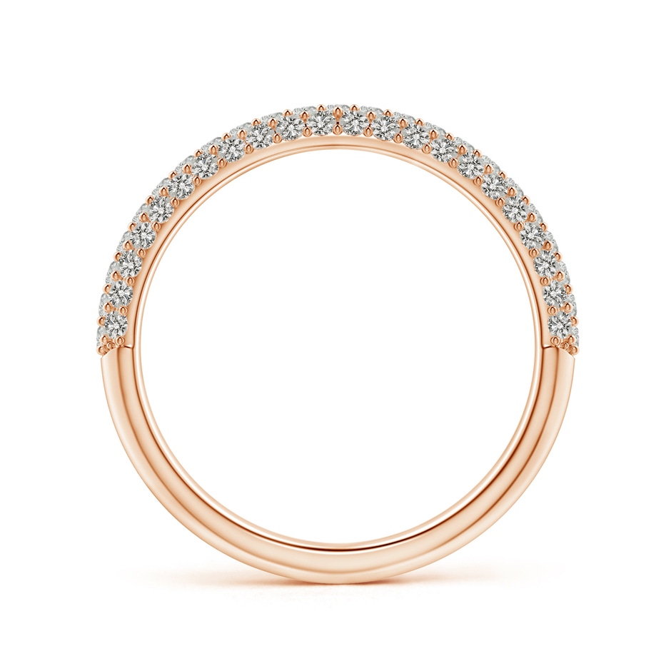 1.2mm KI3 Triple Row Diamond Wedding Band for Women in Rose Gold side-1