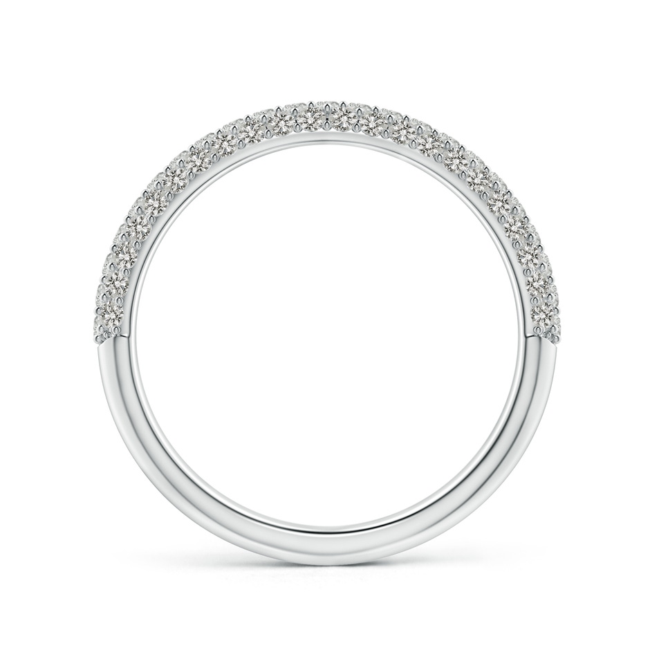 1.2mm KI3 Triple Row Diamond Wedding Band for Women in White Gold side-1