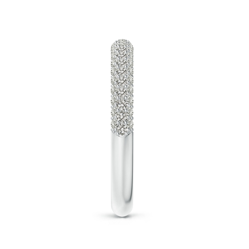 1.2mm KI3 Triple Row Diamond Wedding Band for Women in White Gold side-2
