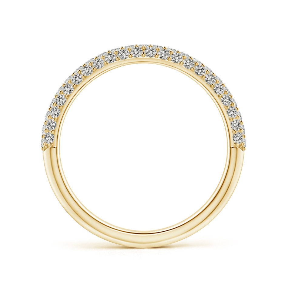 1.2mm KI3 Triple Row Diamond Wedding Band for Women in Yellow Gold side-1
