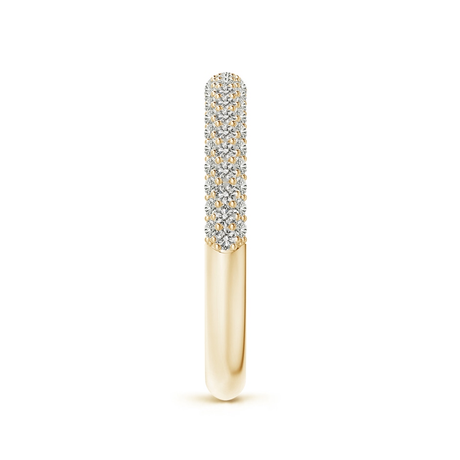 1.2mm KI3 Triple Row Diamond Wedding Band for Women in Yellow Gold side-2