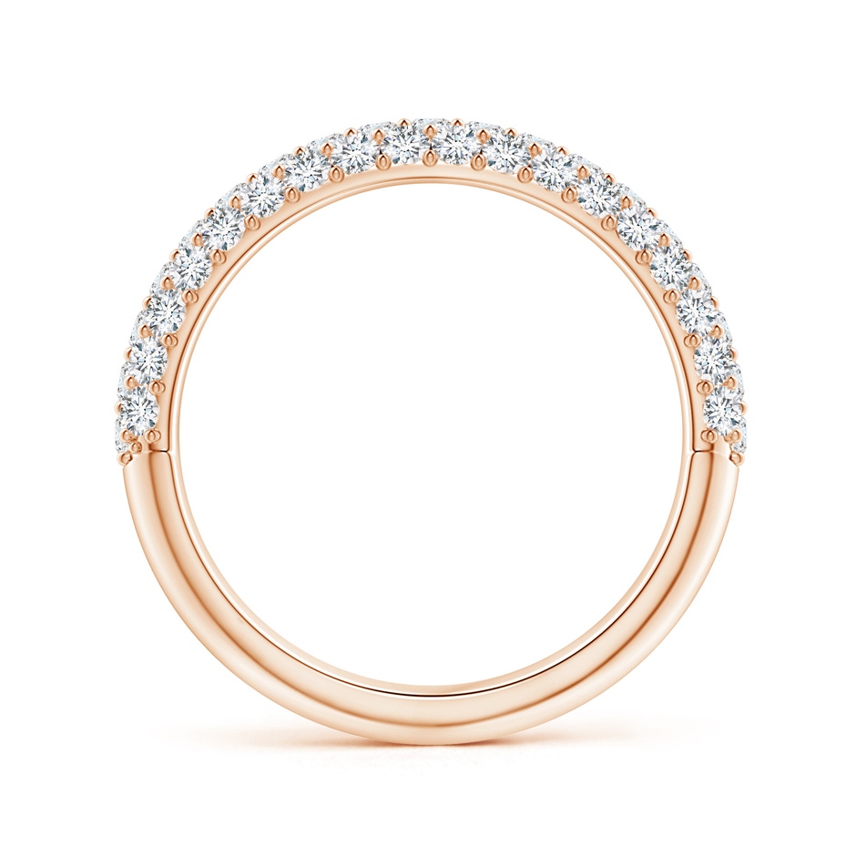 1.6mm GVS2 Triple Row Diamond Wedding Band for Women in Rose Gold side-1