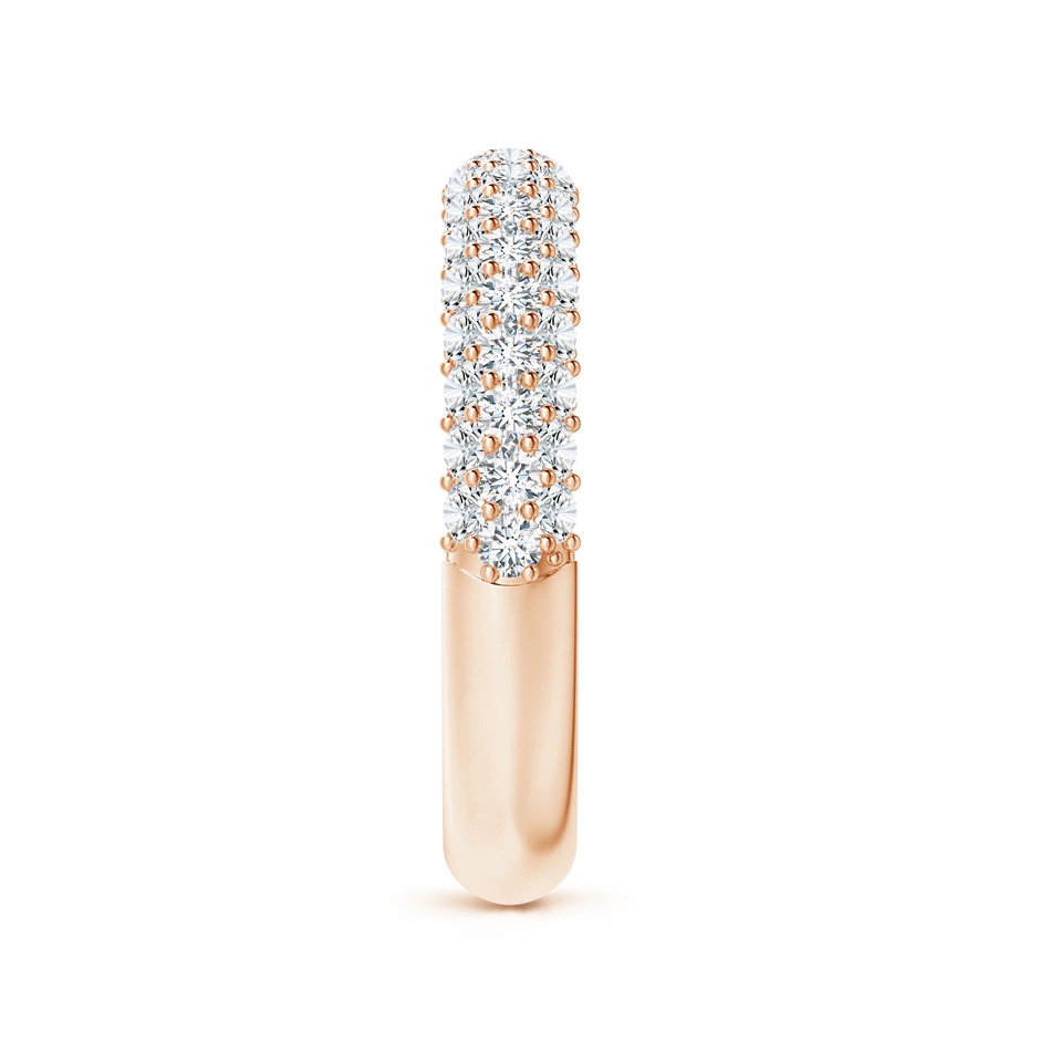 1.6mm GVS2 Triple Row Diamond Wedding Band for Women in Rose Gold side-2