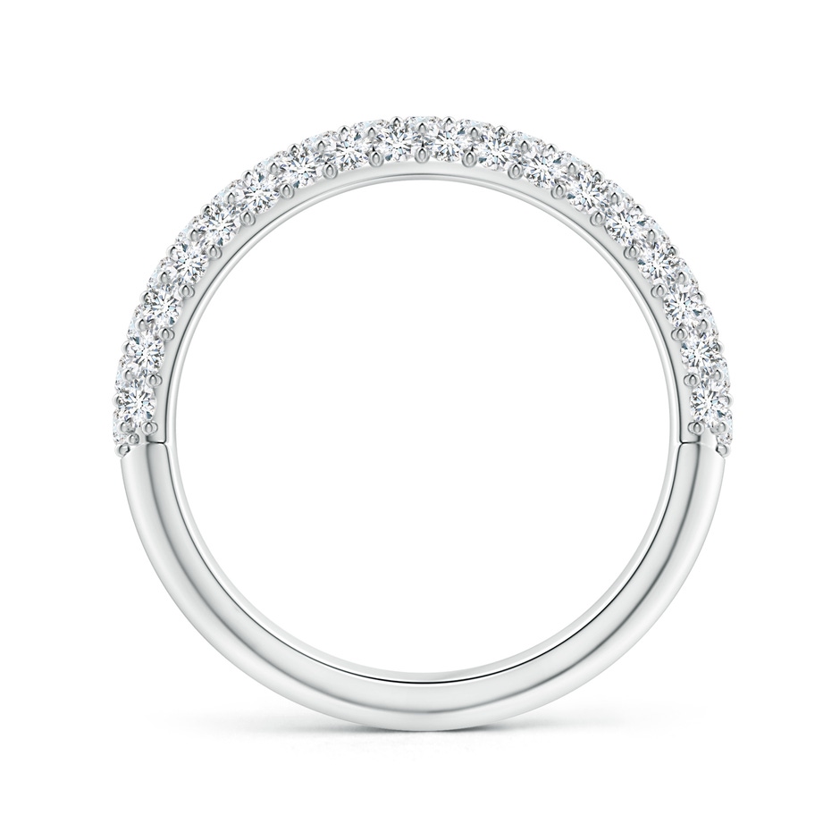 1.6mm GVS2 Triple Row Diamond Wedding Band for Women in White Gold side-1