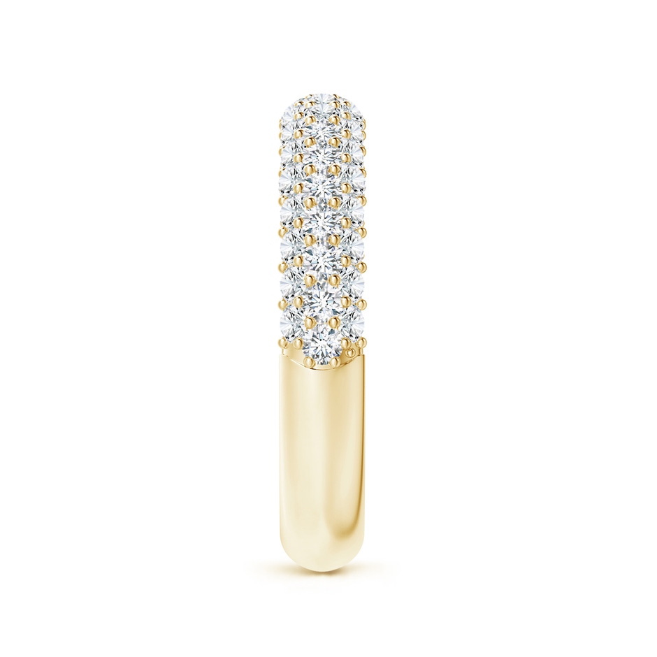 1.6mm GVS2 Triple Row Diamond Wedding Band for Women in Yellow Gold side-2