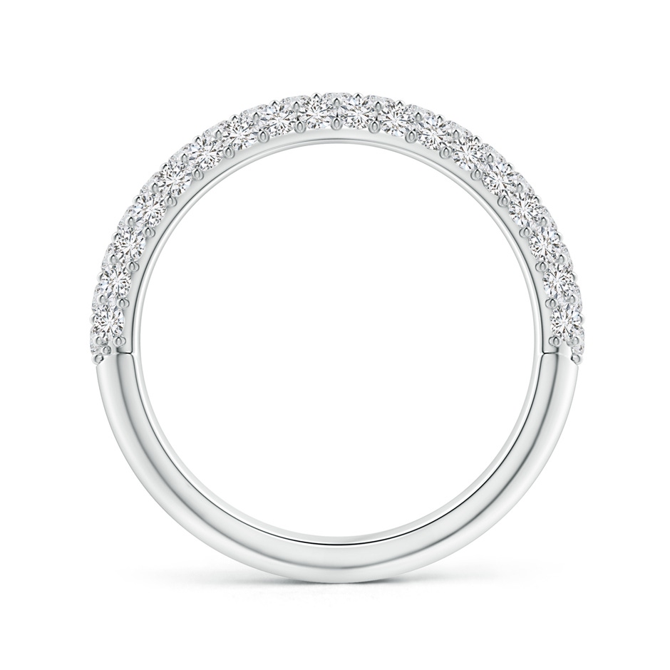 1.6mm HSI2 Triple Row Diamond Wedding Band for Women in P950 Platinum side-1