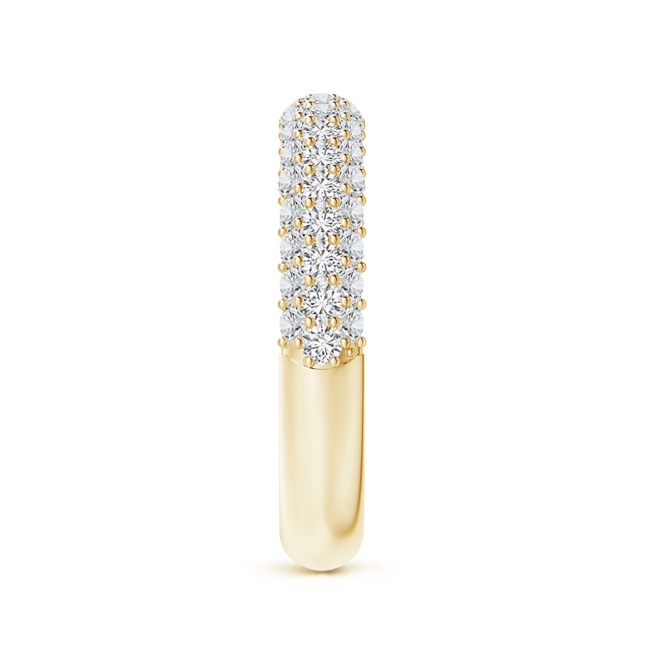 1.6mm HSI2 Triple Row Diamond Wedding Band for Women in Yellow Gold side-2