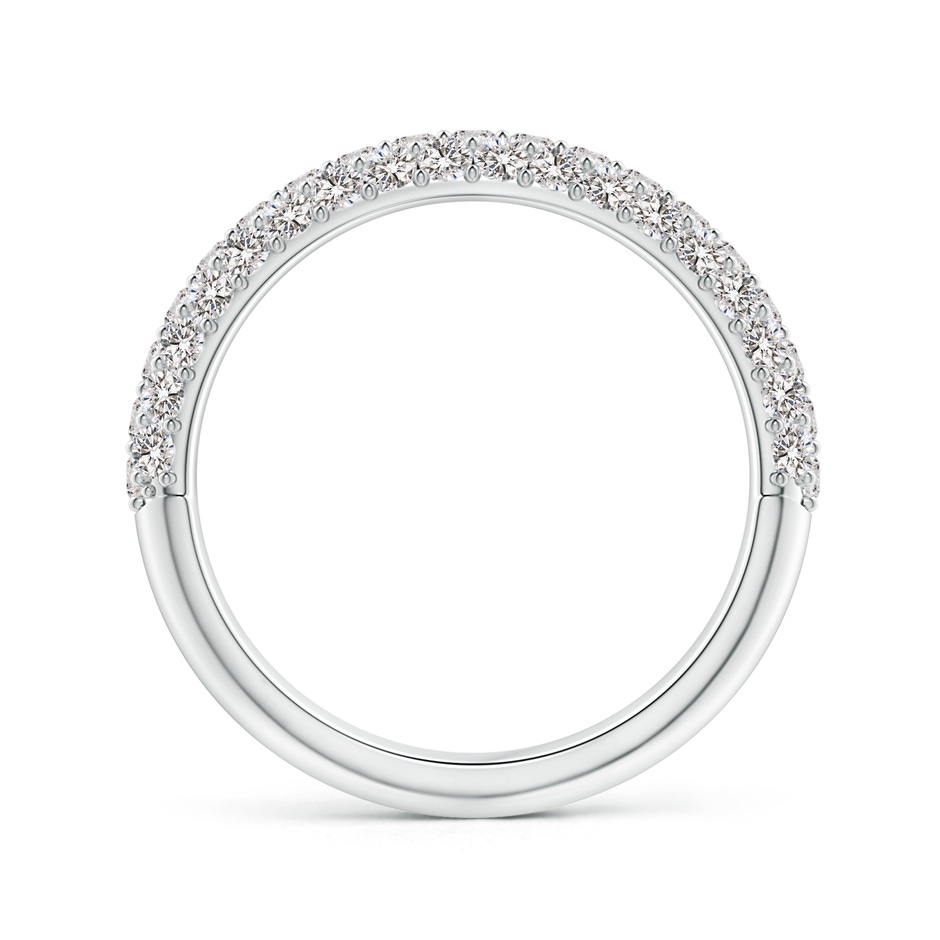 1.6mm IJI1I2 Triple Row Diamond Wedding Band for Women in White Gold side-1