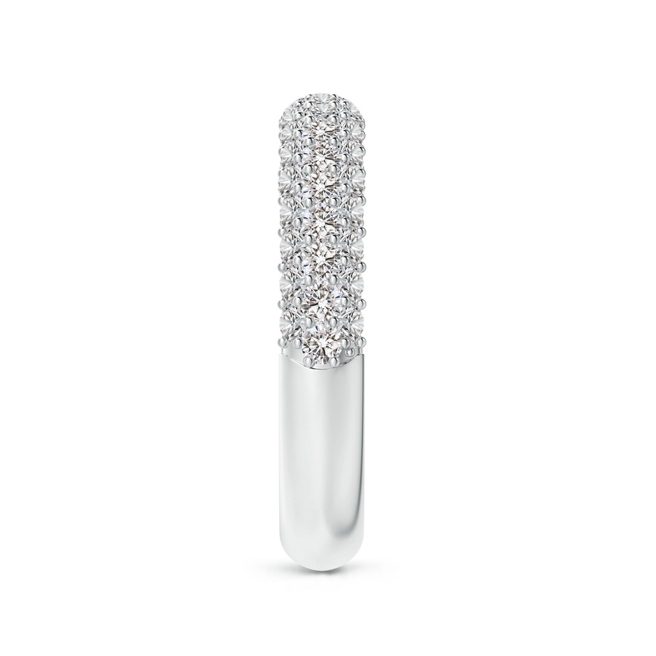 1.6mm IJI1I2 Triple Row Diamond Wedding Band for Women in White Gold side-2