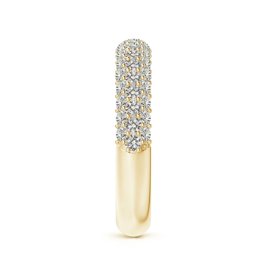 1.6mm KI3 Triple Row Diamond Wedding Band for Women in Yellow Gold side-2