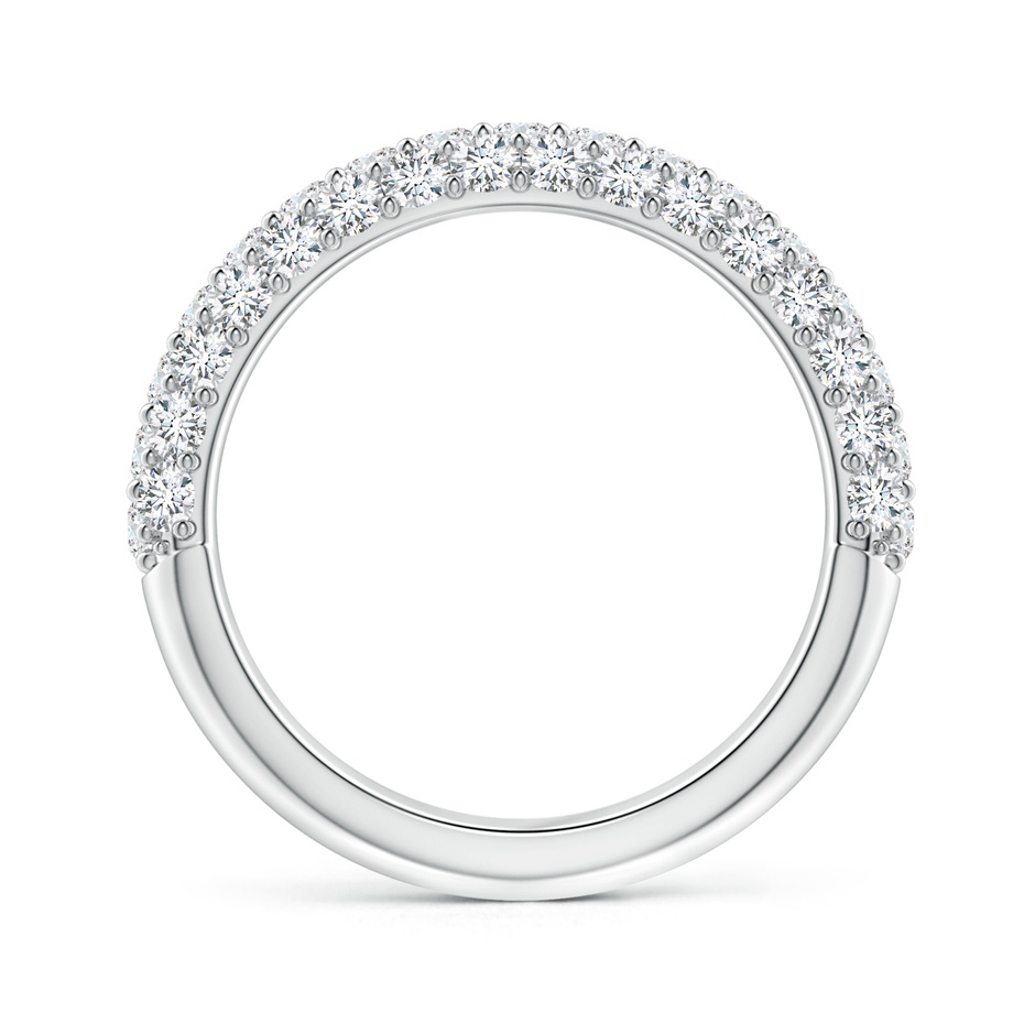 2mm GVS2 Triple Row Diamond Wedding Band for Women in White Gold side-1