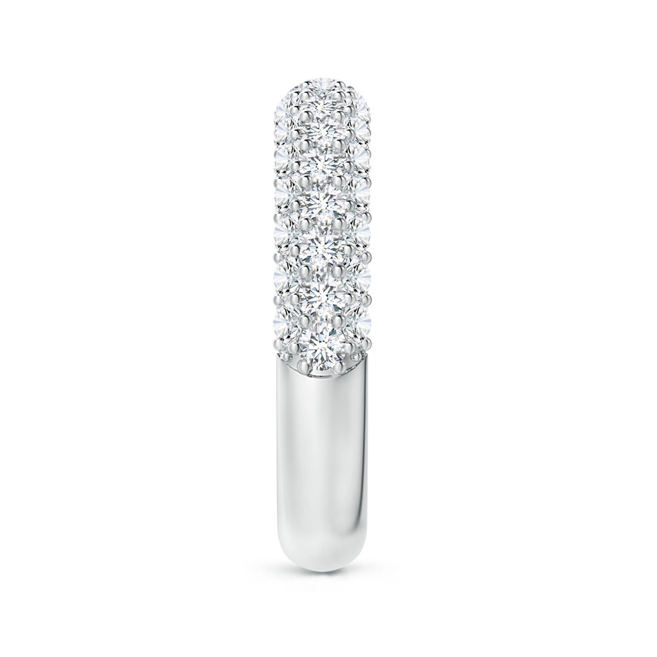 2mm GVS2 Triple Row Diamond Wedding Band for Women in White Gold side-2
