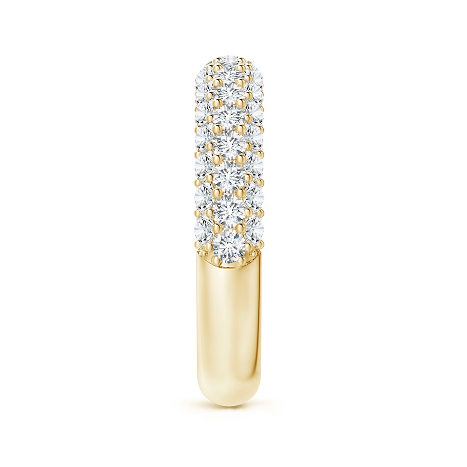2mm GVS2 Triple Row Diamond Wedding Band for Women in Yellow Gold side-2