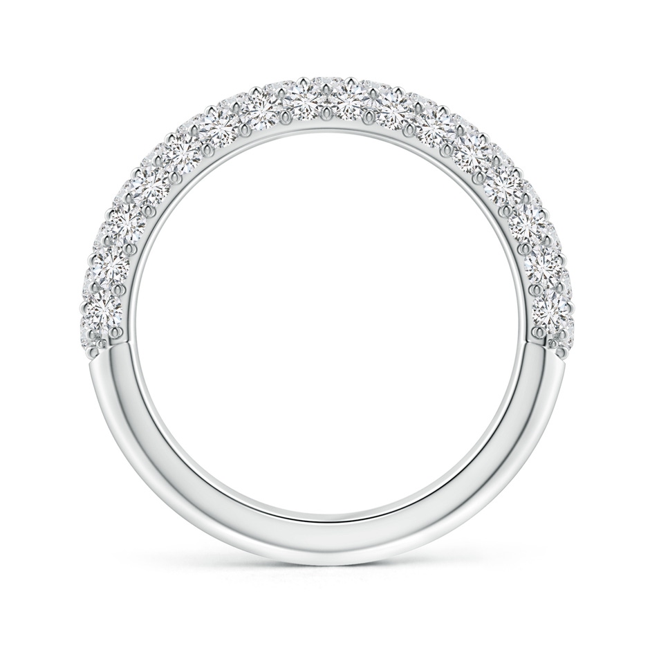 2mm HSI2 Triple Row Diamond Wedding Band for Women in White Gold side-1