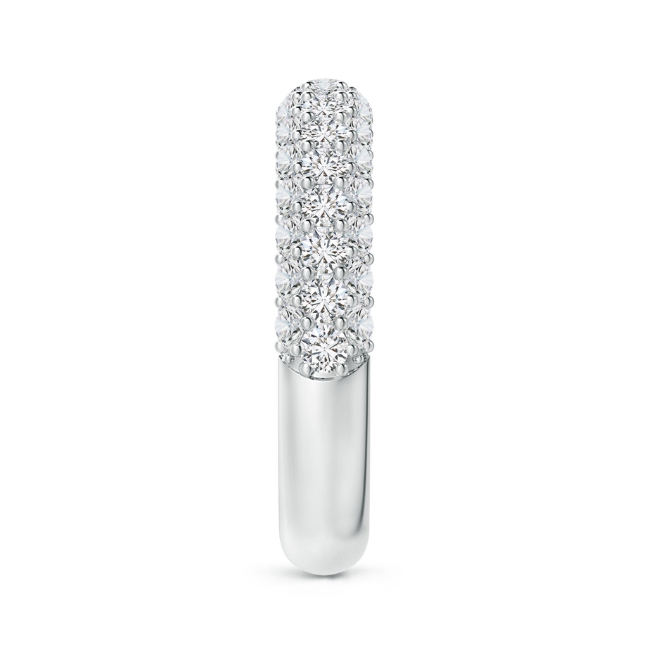 2mm HSI2 Triple Row Diamond Wedding Band for Women in White Gold side-2